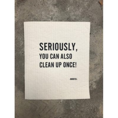 Vaatdoekje biodegradable 'Seriously...'