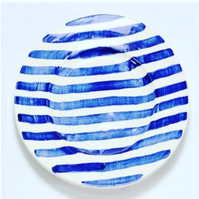 4x Plate blue stripes