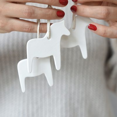 Ornament Dala clay 5st