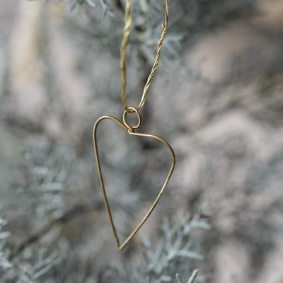 Draad ornament hart 5st