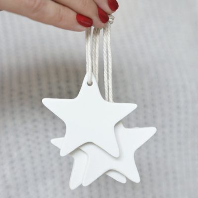 Ornament Star clay 5st