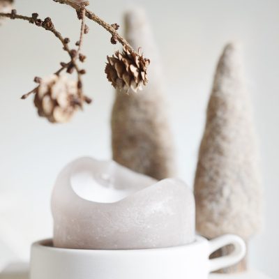 Kandelaar clay wit